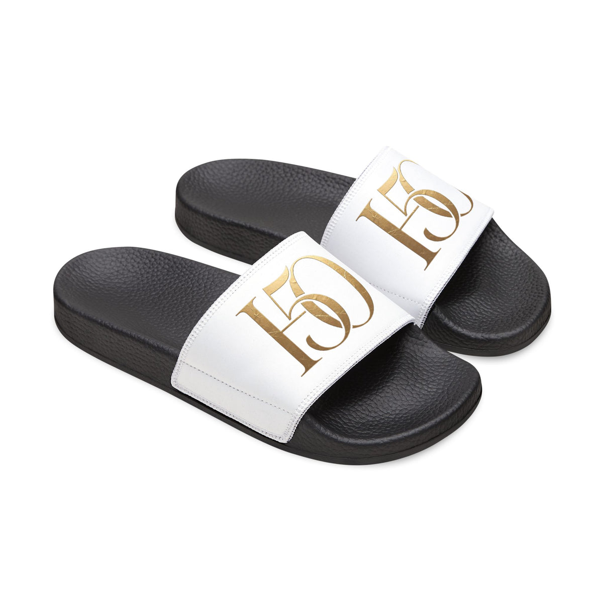 Women's Removable-Strap Slide Sandals — White Adjustable Pool & Casual Slides