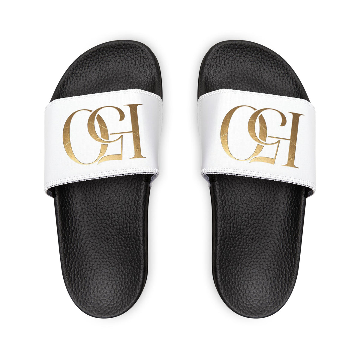 Women's Removable-Strap Slide Sandals — White Adjustable Pool & Casual Slides