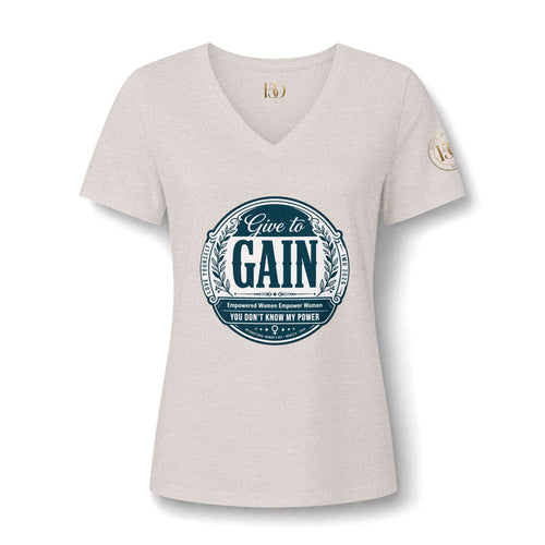 Beautiful Disaster V-Neck Tee-T-Shirt-Hope After 50-Color:Heather Dust-Size:L-Printify