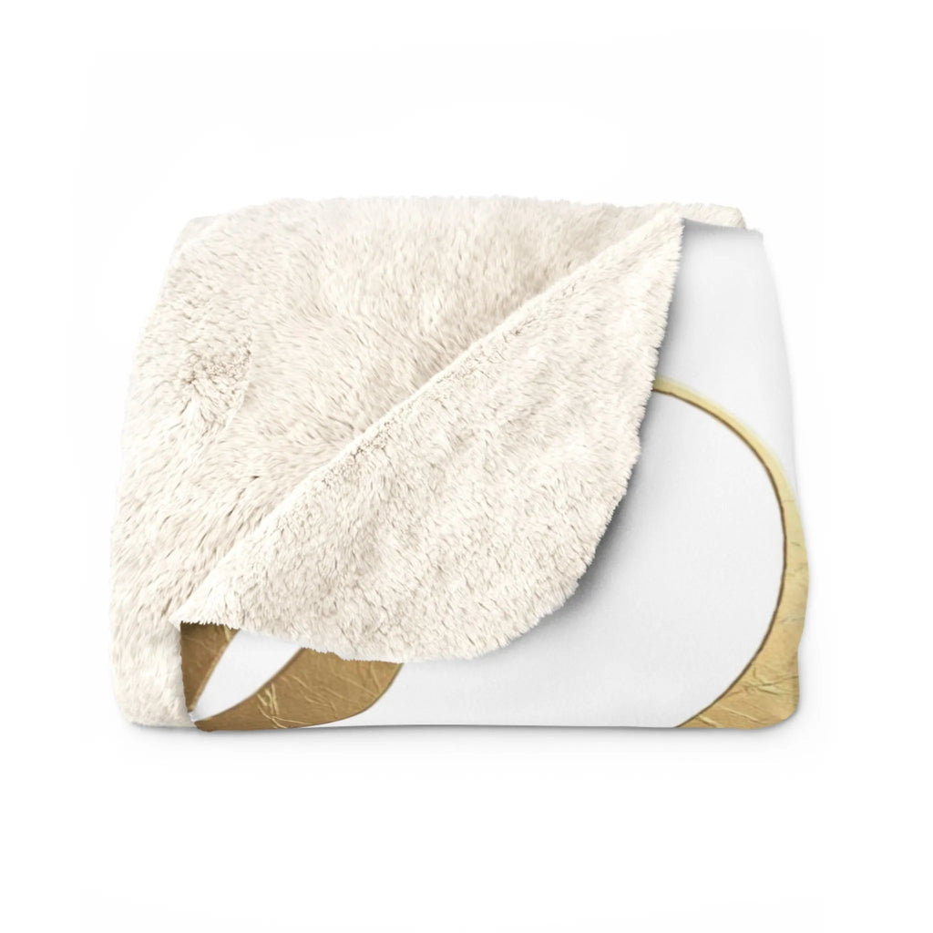 Sherpa Blanket - 'Hope After 50' Gold Throw-Home Decor-Hope After 50-Printify