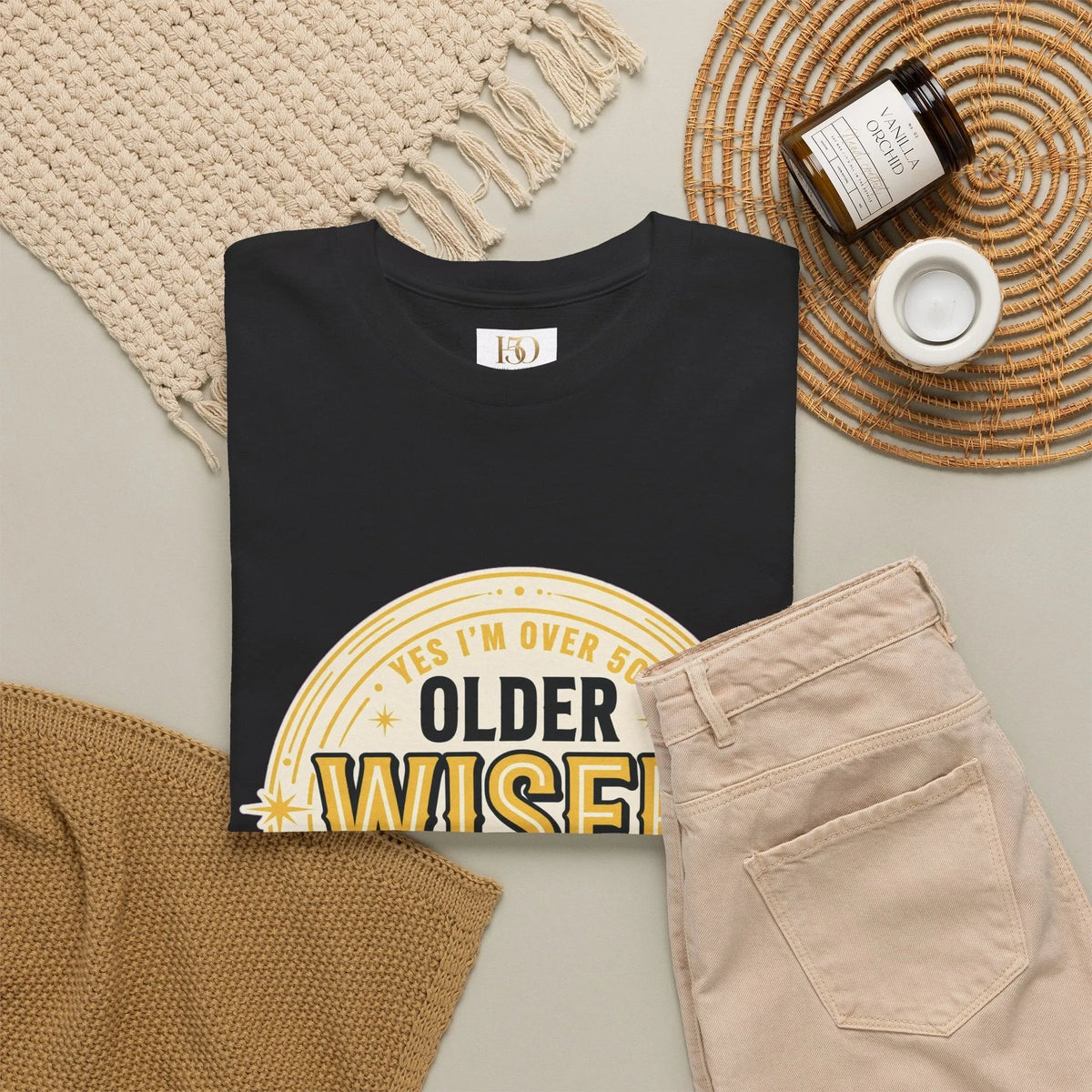 Older, Wiser, Harder to Fool T-Shirt-T-Shirt-Hope After 50-Color:Black-Size:5XL-Printify