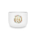 Ceramic Latte Mug — Gold Floral Mug