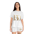 Hope After 50 Women's Short Pajama Set — Gold '50' Lounge Sleepwear-All Over Prints-Hope After 50-Size:2XL-Color:White-Printify