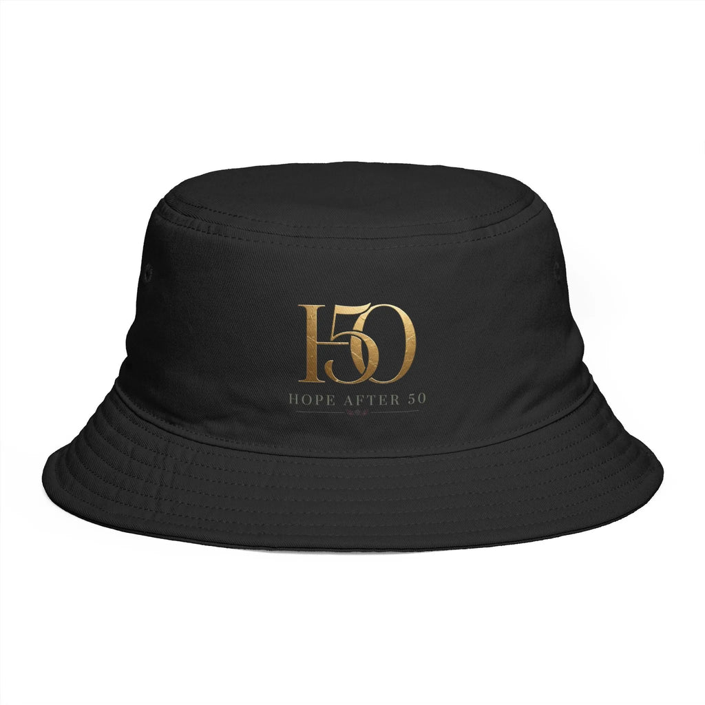 Hope After 50 Embroidered Bucket Hat - 50th Hat-Hats-Hope After 50-Printify