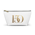 Golden  Accessory Pouch — "Hope After 50" T‑Bottom Makeup Bag