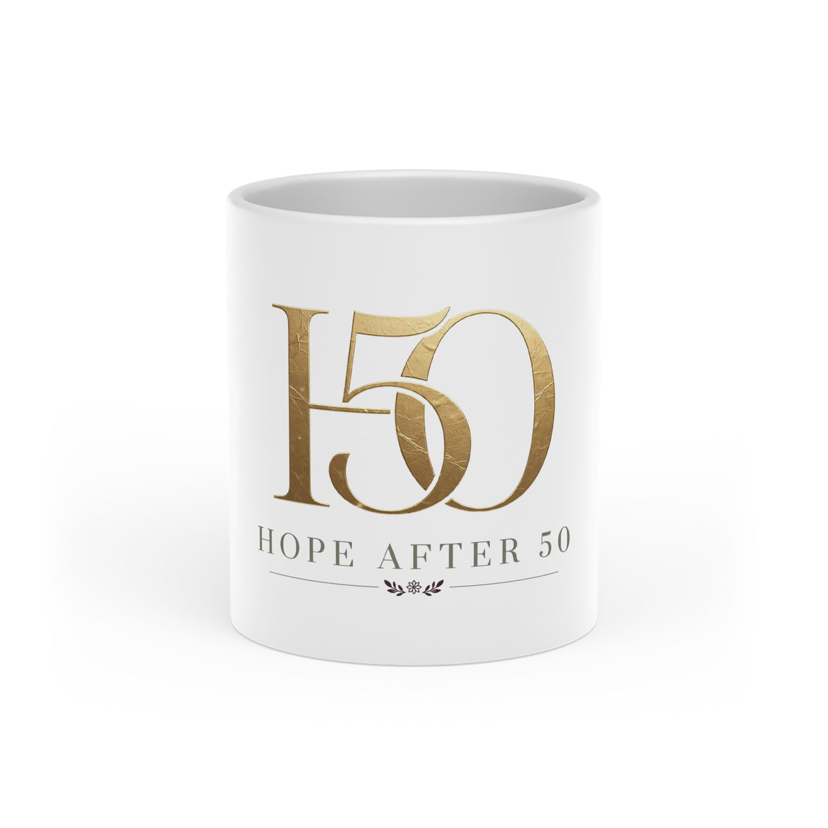Coffee Mug – “Hope After 50” Ceramic Mug-Mug-Hope After 50-Size:11oz-Color:White-Printify