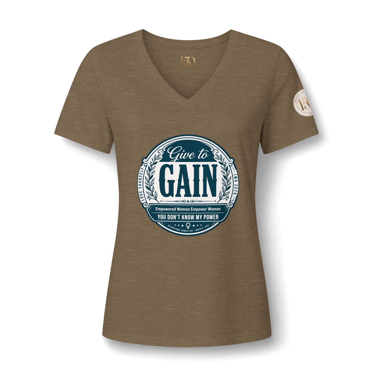 Beautiful Disaster V-Neck Tee-T-Shirt-Hope After 50-Color:Heather Olive-Size:L-Printify