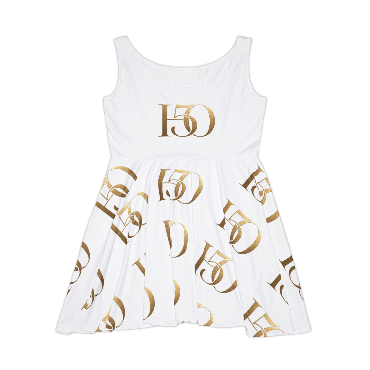 Hope after 50 Gold Monogram  Dress-All Over Prints-Hope After 50-Size:L-Printify