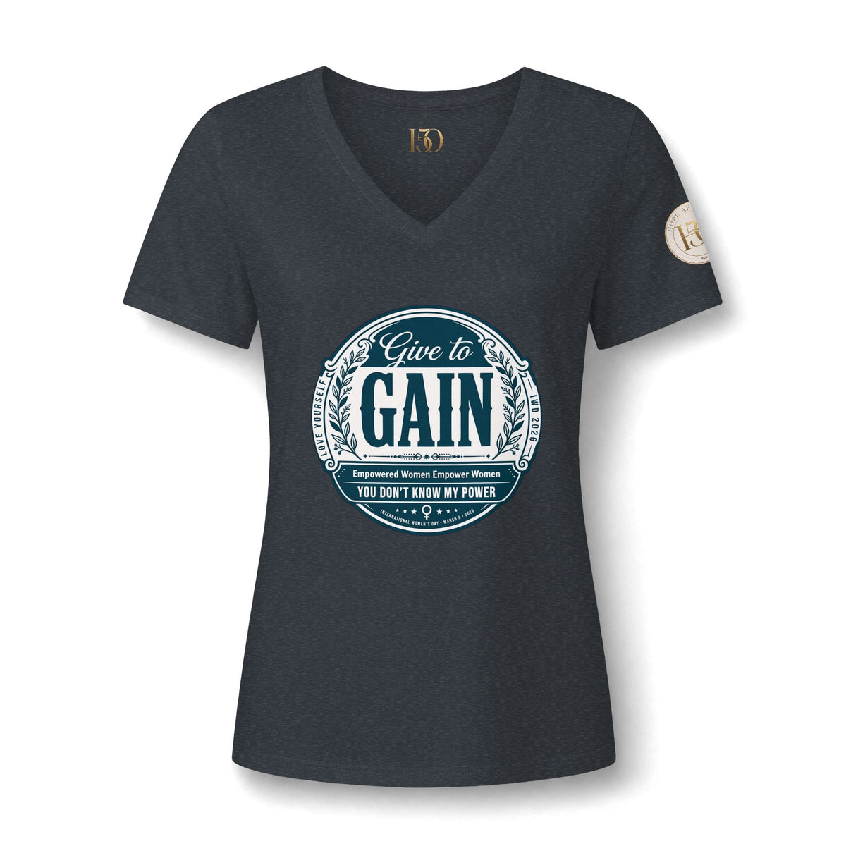 Beautiful Disaster V-Neck Tee-T-Shirt-Hope After 50-Color:Dark Grey Heather-Size:XL-Printify