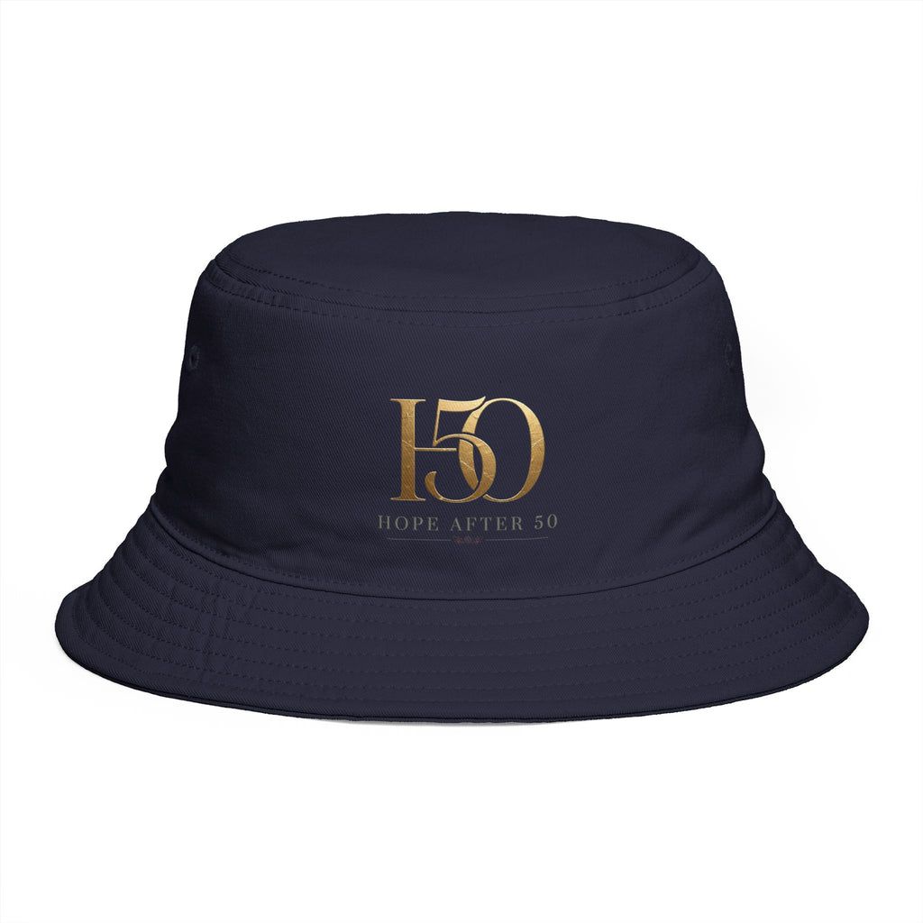 Hope After 50 Embroidered Bucket Hat - 50th Hat-Hats-Hope After 50-Printify