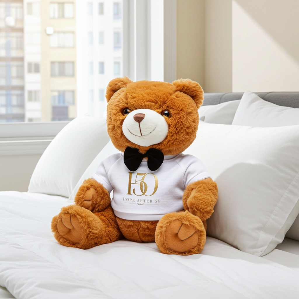 50th Teddy Bear with 'Hope After 50' T-Shirt