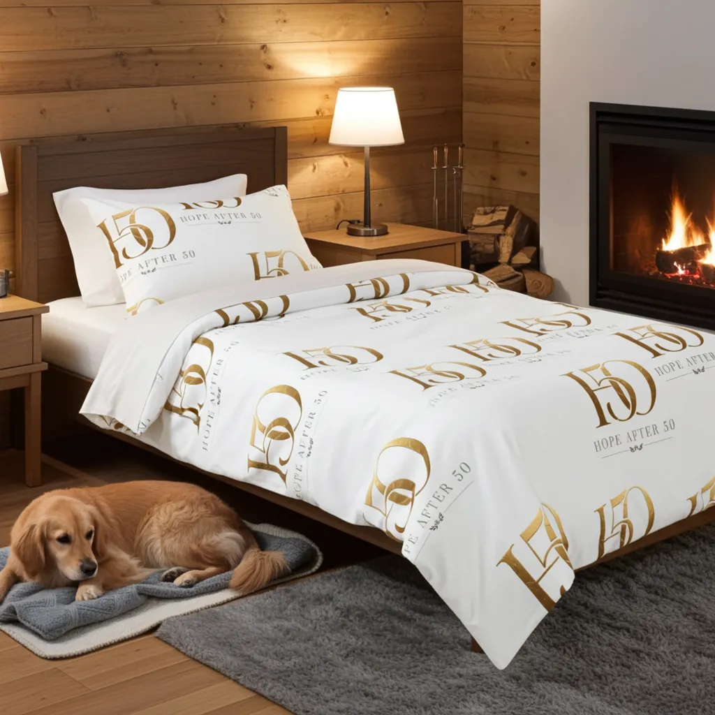 50th Velveteen Plush Blanket – 'Hope After 50' Gold Foil Design-All Over Prints-Hope After 50-Printify